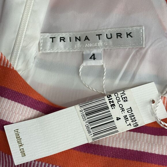 trina turk visalia striped sleeveless dress Size 4 - Picture 4 of 7